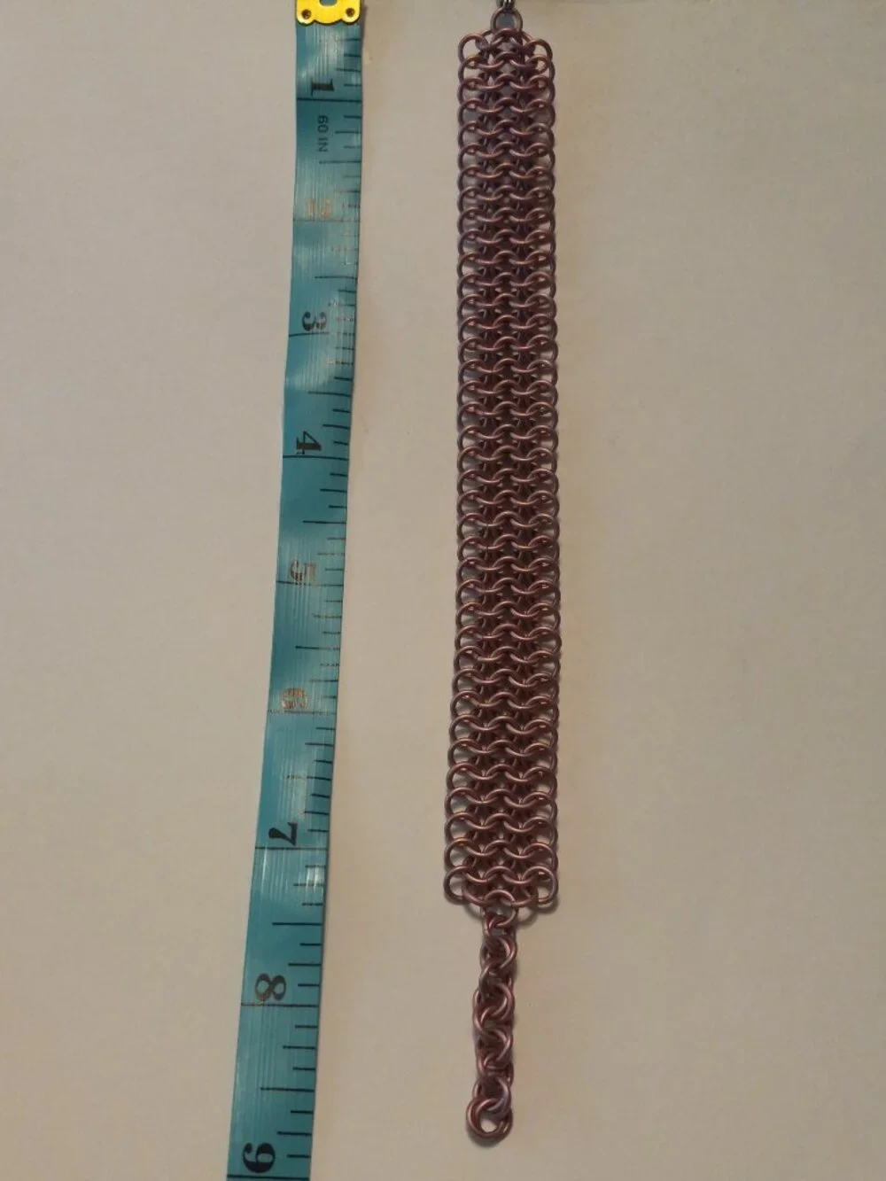 Light pink chain mail bracelet